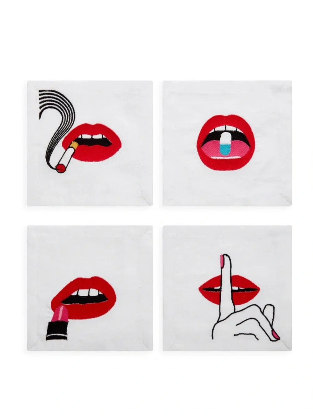 NIB Jonathan Adler Set of 4 Cocktail Napkins